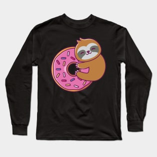 Sloth Donut Long Sleeve T-Shirt